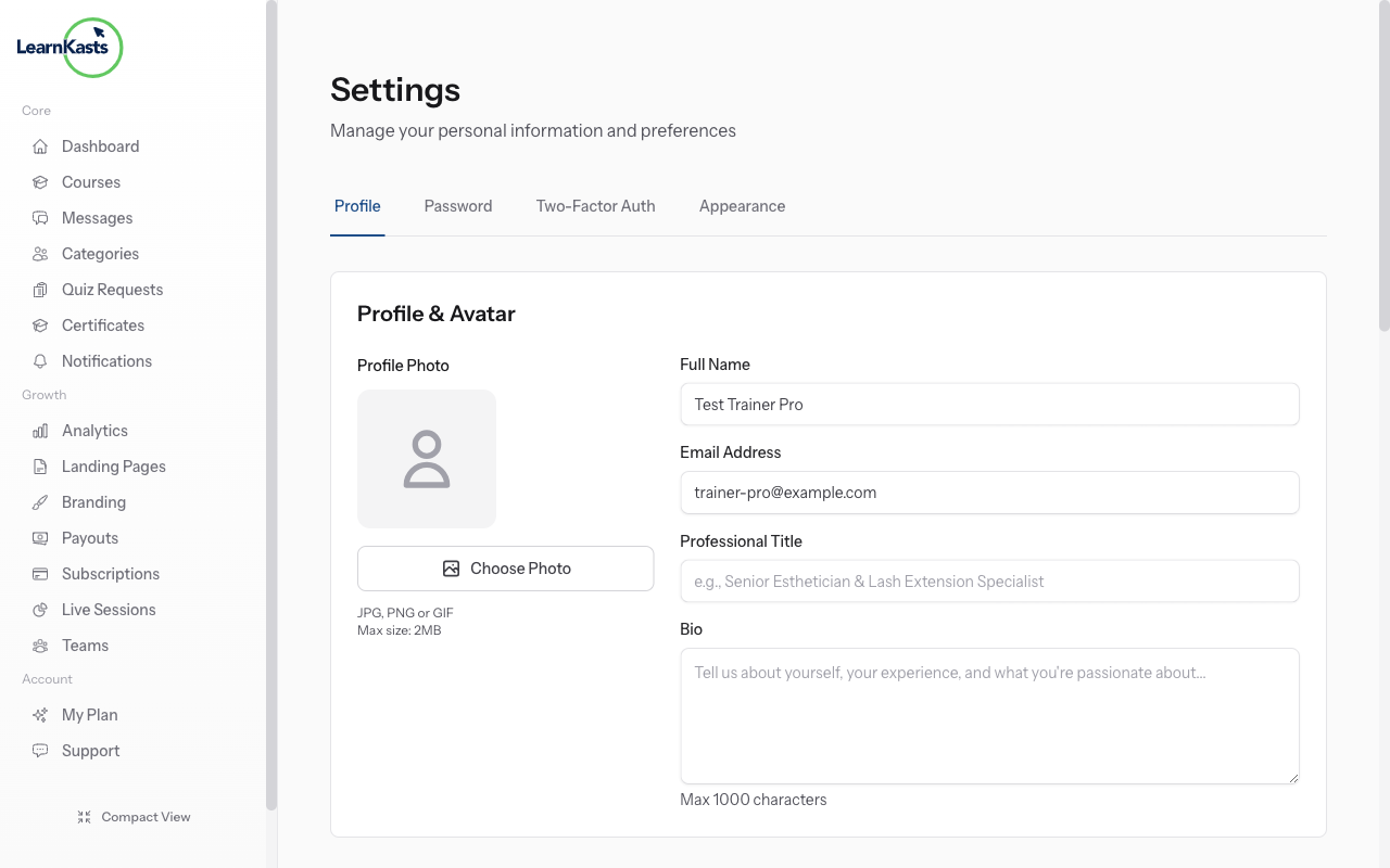 Enable two-factor authentication