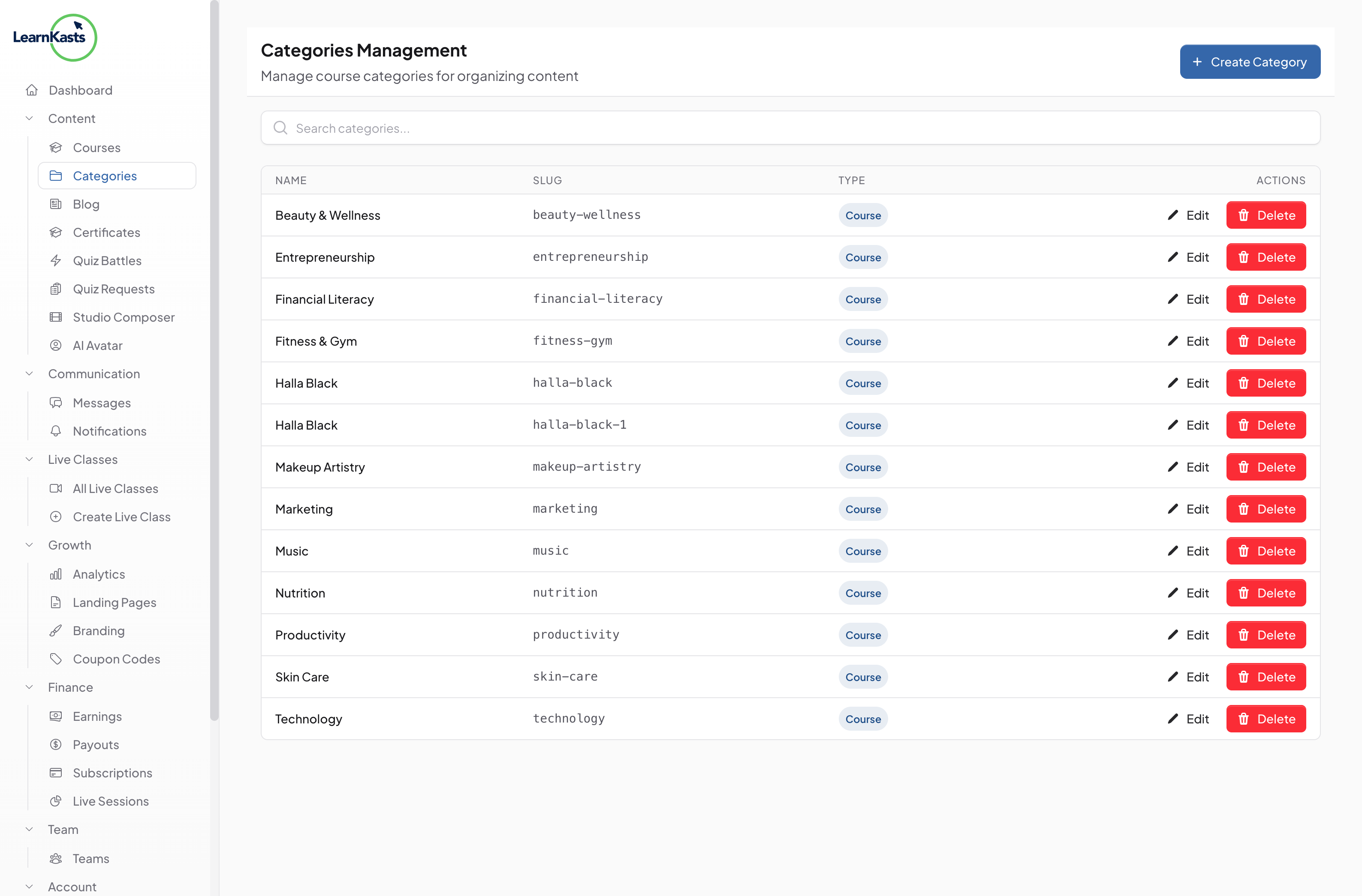Course Tags System LearnKasts