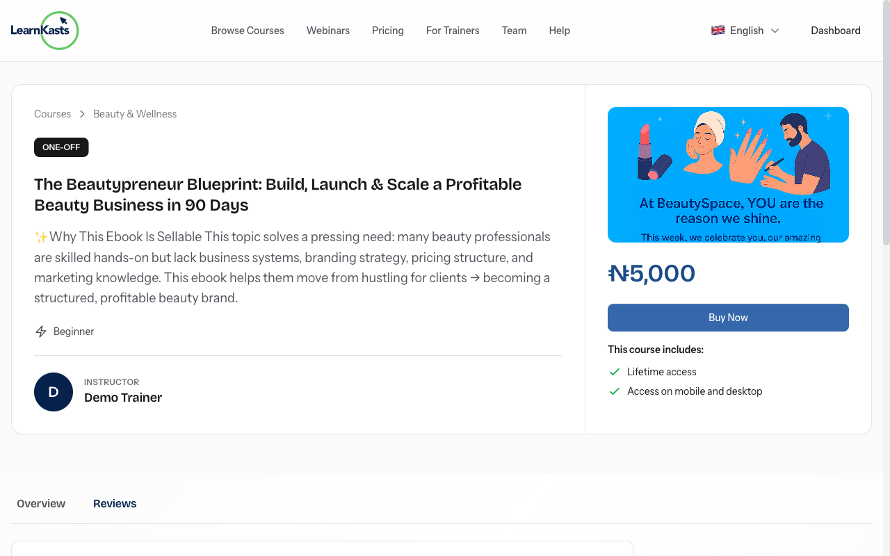 Check course reviews