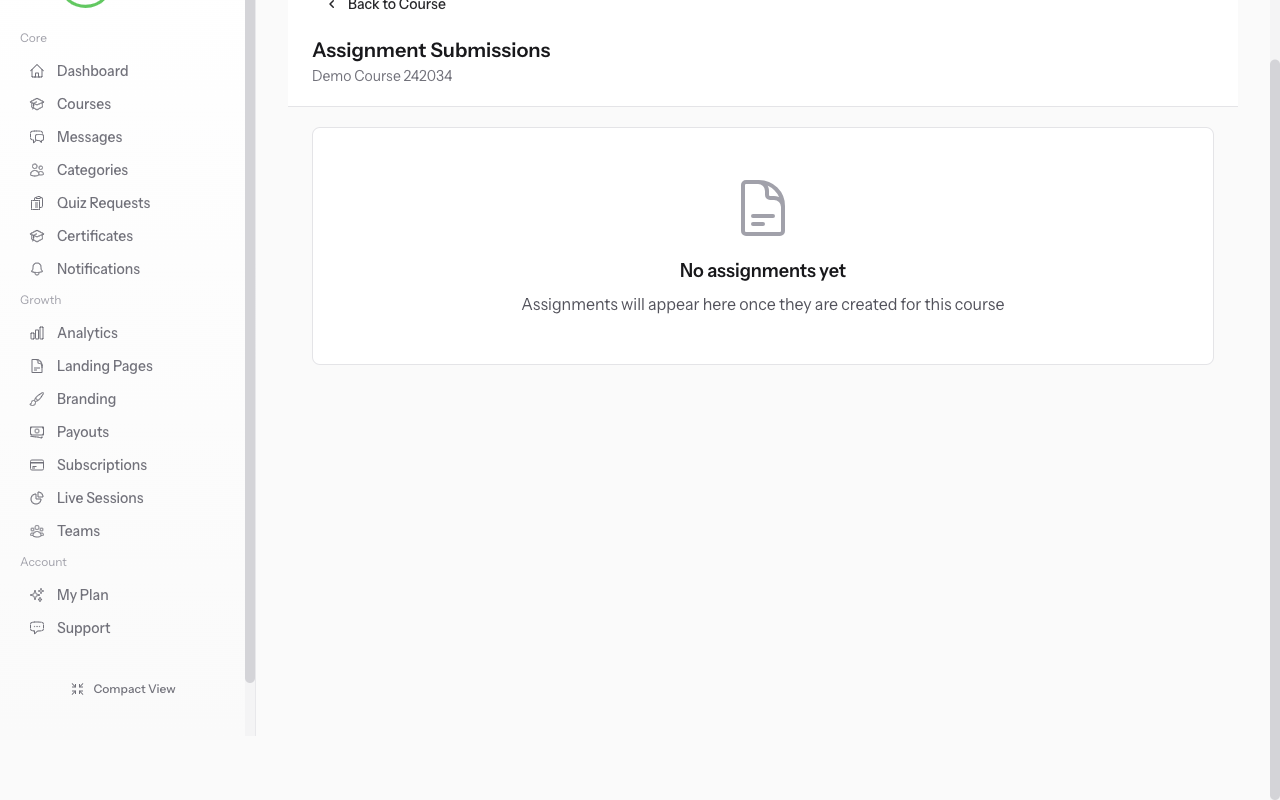 Track completion status